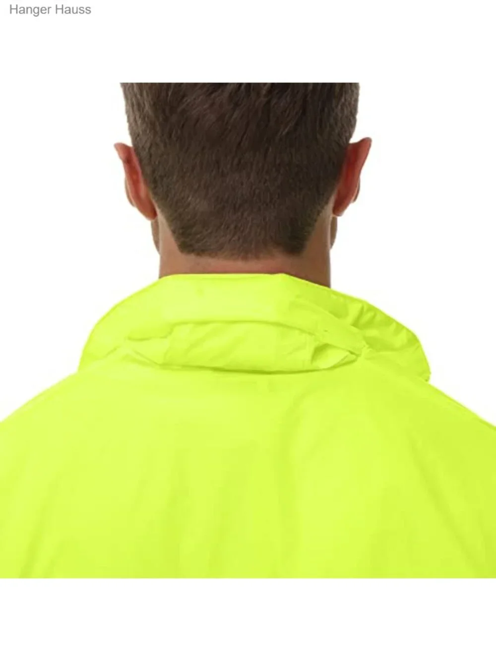 Men's Waterproof Rain Jacket Windbreaker with Hood Packable Reflective Strip